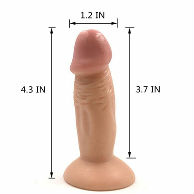 Mini dildo realistis silikon glans penis mainan seks dewasa untuk wanita