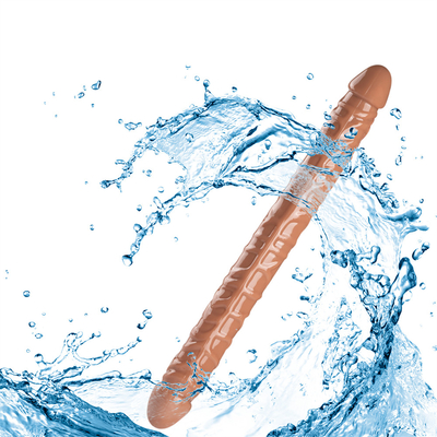 Jellies-Realistic Double Dong Adult Dildo Sex Toys untuk Lesbian Waterproof Flexible Dildo untuk Wanita Vaginal G-spot dan An