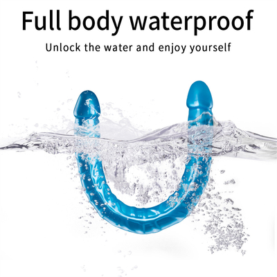 Jellies-Realistic Double Dong Adult Dildo Sex Toys untuk Lesbian Waterproof Flexible Dildo untuk Wanita Vaginal G-spot dan An