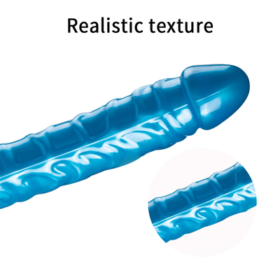 Jellies-Realistic Double Dong Adult Dildo Sex Toys untuk Lesbian Waterproof Flexible Dildo untuk Wanita Vaginal G-spot dan An