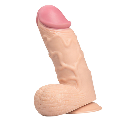 Soft Big Silicone Dildo Realistis Suction Cup Pria Penis buatan untuk Wanita