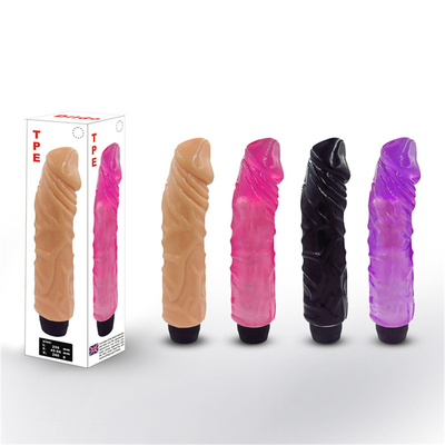 22 cm (8.66 Inch) Dildo Vibrator Natural Feeling Grosir Harga Murah Vibration Seks Dildo Hot Selling Vibrati yang Realistis