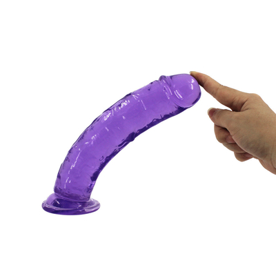 Realistis Jelly Dildo untuk pemula, 7 inci Crystal G-Spot Dildos, Fleksibel Penis Penis dengan Suction Cup untuk Hand Free Pl