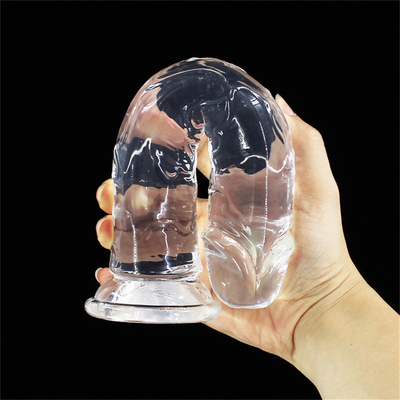 Realistis Jelly Dildo untuk pemula, 7 inci Crystal G-Spot Dildos, Fleksibel Penis Penis dengan Suction Cup untuk Hand Free Pl