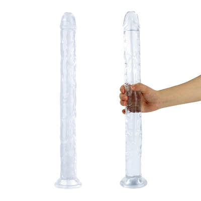 Realistis Jelly Dildo untuk pemula, 7 inci Crystal G-Spot Dildos, Fleksibel Penis Penis dengan Suction Cup untuk Hand Free Pl