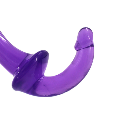 Erotis Double Ended Transparansi Tinggi TPE Penis Strapon Penis Lesbian Sex Toys Strapless Dildo