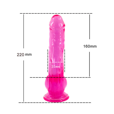 Penis besar seperti kehidupan dengan cangkir hisap yang kuat Dildo untuk bebas tangan Penis dengan poros melengkung dan bola untuk vagina