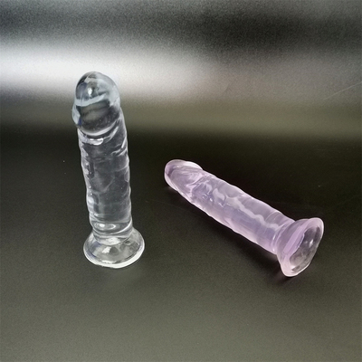 Jelly kecil dildo cangkir sedot wanita masturbasi realistis penis G-titik orgasme anal colokan mainan seks untuk wanita dewasa produk