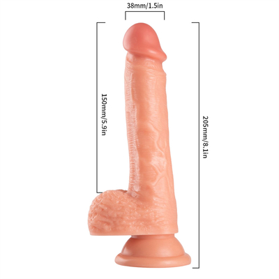 Kulit Rasa Realistis Dildo Bahan Lembut Besar Penis Besar Dengan cangkir hisap Mainan Seks untuk Wanita Wanita Masturbasi