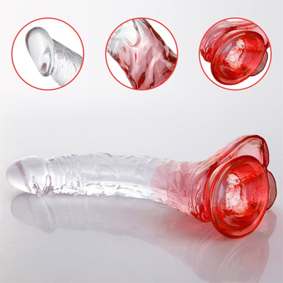 Soft Jelly Artificial Penis Berbagai Ukuran Dick Toy untuk Dewasa Berwarna-warni Kristal Karet Penis Besar Realistis Dildo Untuk Wom