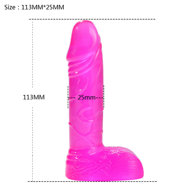 Realistis Mini Ukuran 11cm Anal Dildo dengan Cup Suction Vagina Dildo Silikon Gratis Sampel Produk Seks Pria Dildo
