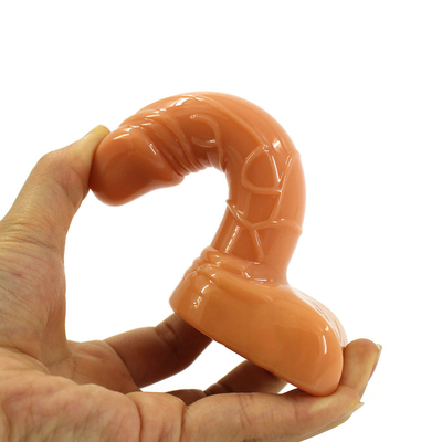 Realistis Mini Ukuran 11cm Anal Dildo dengan Cup Suction Vagina Dildo Silikon Gratis Sampel Produk Seks Pria Dildo