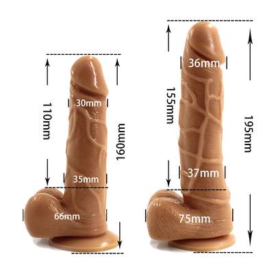 Grosir TPE Dildo 7 inci Kulit Realistis Dildo Dewasa Sex Toy Besar Penis Besar Dildo Toy Untuk Wanita