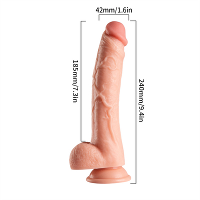 Dropship Wearable Realistis penile palsu Dick Kuat Suction Cup PVC Long Squirting Dildo untuk Wanita