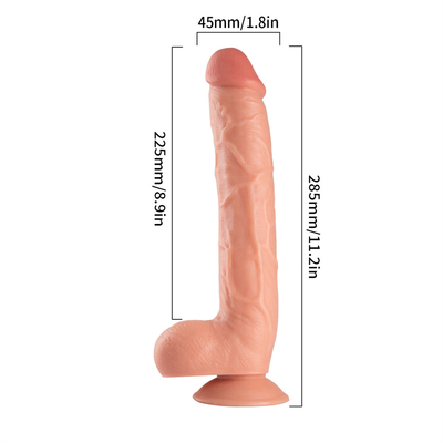 11 Inch Raksasa Besar Dildo Ekstrem Besar Realistis PVC dildo Produk Seks Suction Cup Dildo untuk wanita masturbasi
