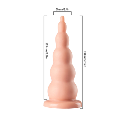 PVC Butt Plug Dengan Suction Cup Gay Prostate Massager Wanita Masturbasi Soft Bead Untuk Anal Sex Toy