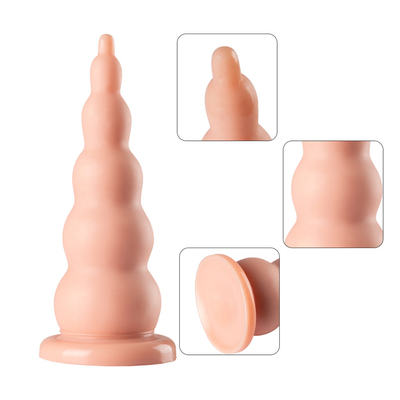 PVC Butt Plug Dengan Suction Cup Gay Prostate Massager Wanita Masturbasi Soft Bead Untuk Anal Sex Toy