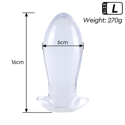 Skin Friendly Tpe Hollow Anal Plug With Out Leak-Proof Expander Transparan Peep Anal Dilator Anal