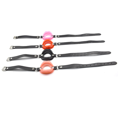 Big Lip Oral Ball Gag Bdsm Bondage Kulit Bondage Pengendalian Buka mulut Pembuka Gag