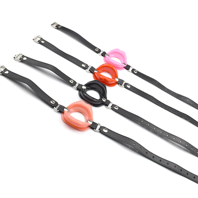 Big Lip Oral Ball Gag Bdsm Bondage Kulit Bondage Pengendalian Buka mulut Pembuka Gag