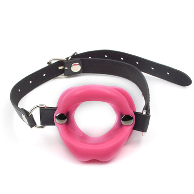 Big Lip Oral Ball Gag Bdsm Bondage Kulit Bondage Pengendalian Buka mulut Pembuka Gag