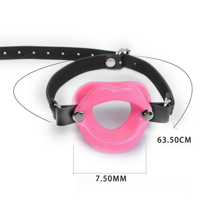 Big Lip Oral Ball Gag Bdsm Bondage Kulit Bondage Pengendalian Buka mulut Pembuka Gag