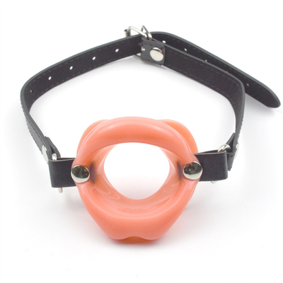 Big Lip Oral Ball Gag Bdsm Bondage Kulit Bondage Pengendalian Buka mulut Pembuka Gag