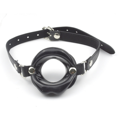 Big Lip Oral Ball Gag Bdsm Bondage Kulit Bondage Pengendalian Buka mulut Pembuka Gag