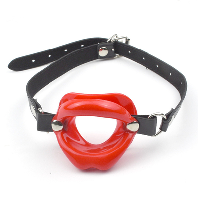 Big Lip Oral Ball Gag Bdsm Bondage Kulit Bondage Pengendalian Buka mulut Pembuka Gag