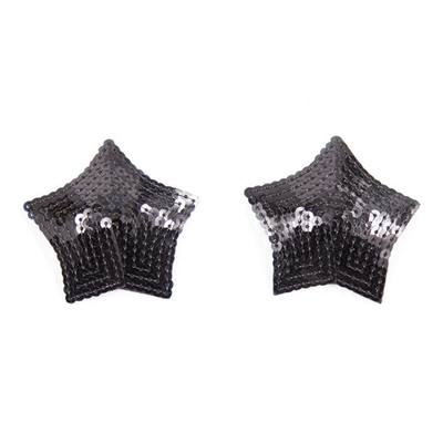 Sequin Silikon yang dapat digunakan kembali Adhesive Nipple Cover Pasties Bra With Tassel Star Pasties Nipple Covers