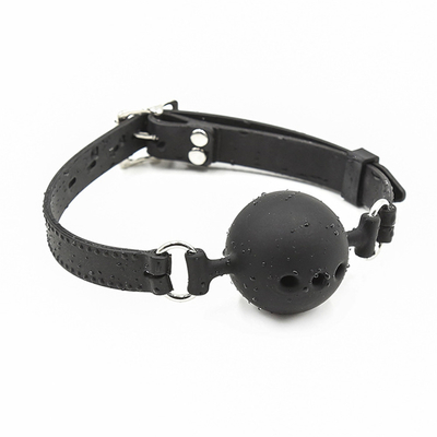 Silikon Ball Gag, napas mulut gag dengan sabuk silikon untuk Adult Play