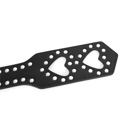 Sm Couple Toy Bondage Heart Hollow Kulit Rivets mengalahkan Ratu menampar menampar Paddle