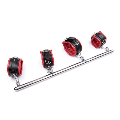 Ankle Wrist Bar Bondage Restraint Dengan Neck Collar Fetish SM Leg Handcuffs Handcuffs Spreader Bar