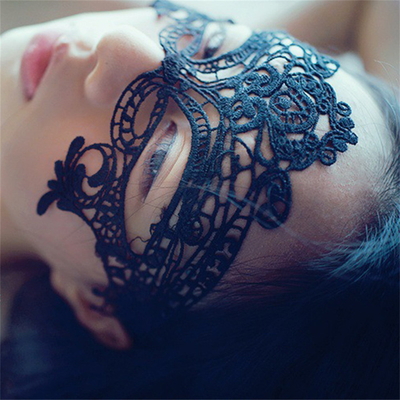 Topeng mata renda berongga Bar malam pertunjukan alat peraga Masquerade Ball Hitam Topeng renda seksi