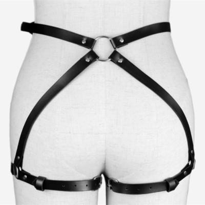 Sexy Punk Kulit Garter adjustable Pinggang Pinggang Seks Badan Kaki Harness Wanita BDSM