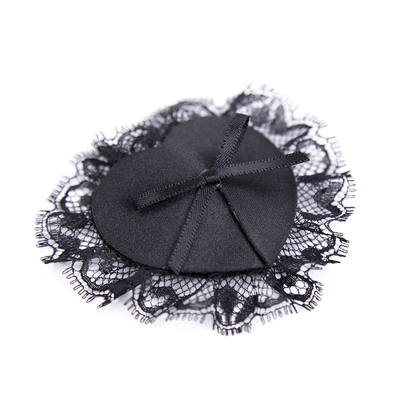 Kulit renda Patch Hitam PU seksi Puting Tutup Payudara Pasties Kesehatan Seksual Bowknot SM Puting Tutup