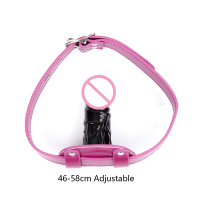 SM Adult Erotika Dildo Tutup Mulut Dildos Hitam Panjang Untuk Seks Open Mouth Bondage Gag Alternatif Produk Dewasa Erotika M