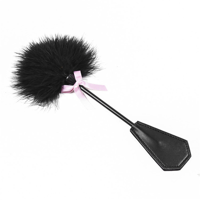 Pussy Massage Stimulator Sensor Pelatihan Dual Use Berambut bulu Kulit Paddle Dengan Pink Kindky Bowknot Flirting Perbudakan