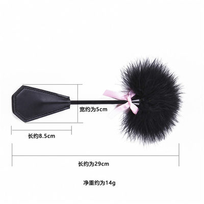 Pussy Massage Stimulator Sensor Pelatihan Dual Use Berambut bulu Kulit Paddle Dengan Pink Kindky Bowknot Flirting Perbudakan