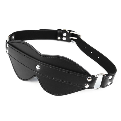 BDSM Eyemask Perbudakan PU Kulit SM Game Bermain Blindfold Seks untuk Pria