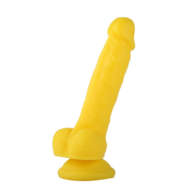 Ukuran besar realistis dildo dengan cangkir sedot penis buatan untuk wanita