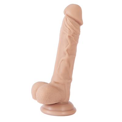 Ukuran besar realistis dildo dengan cangkir sedot penis buatan untuk wanita