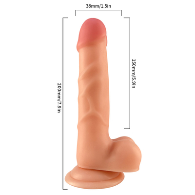 Perangkat lunak berkualitas tinggi di luar keras di dalam penis silikon buatan dewasa seks besar dildo