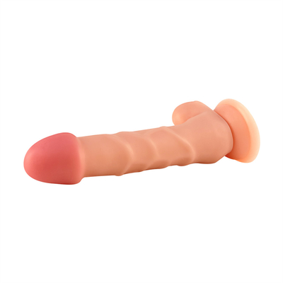 Perangkat lunak berkualitas tinggi di luar keras di dalam penis silikon buatan dewasa seks besar dildo