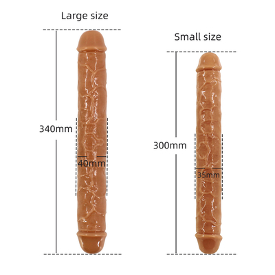 xese terlaris besar kepala ganda TPE medis berkualitas tinggi Lesbian mainan seks besar realistis dildo untuk wanita