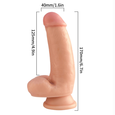 17cm Dildo Soft Sex Toy PVC Dildo Jelas dengan Kuat Suction Cup untuk Wanita Pria Gay Adult Sex Toys Game