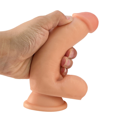 17cm Dildo Soft Sex Toy PVC Dildo Jelas dengan Kuat Suction Cup untuk Wanita Pria Gay Adult Sex Toys Game