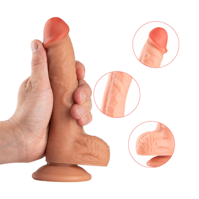 Realistis Dildo Body Aman G Spot Stimulator Dildos dengan Kuat Suction Cup untuk Tangan Free Play Sex Toys untuk Dewasa