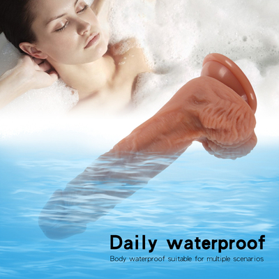 Bergetar Mendorong Realistis Dildo dengan cangkir hisap Wanita Masturbasi Pemanasan Penis Remote Control Dick Besar Dildo