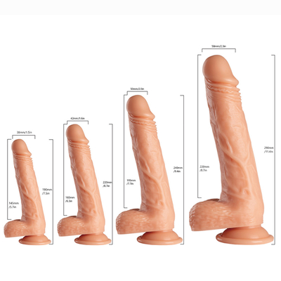 8.5 Inci Besar Dildo Bahan Silikon Cairan Ganda Realistis Dildo Masturbasi Dildo Mainan Seks Untuk Wanita